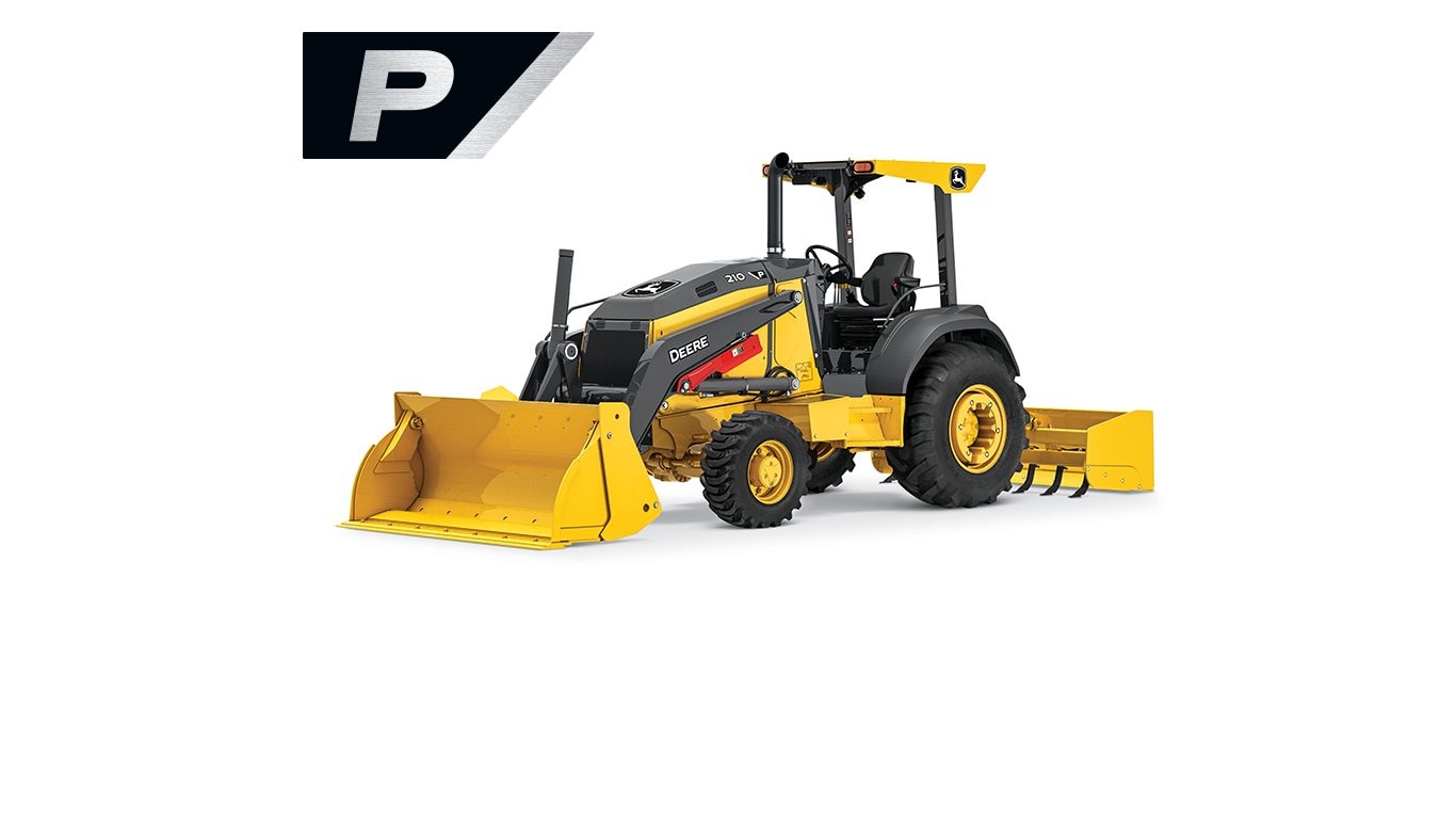 210 P-Tier tractor loader on white background
