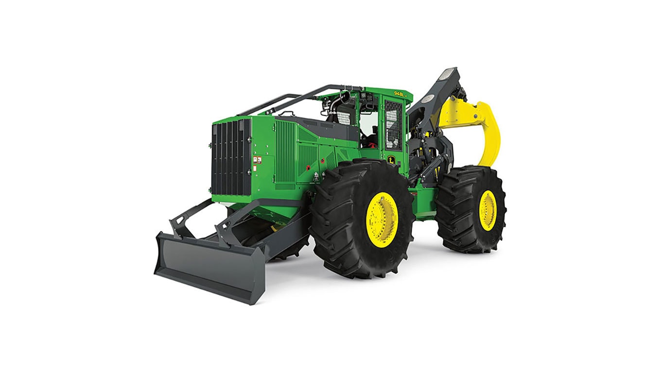 948L II Grapple Skidder with white background.