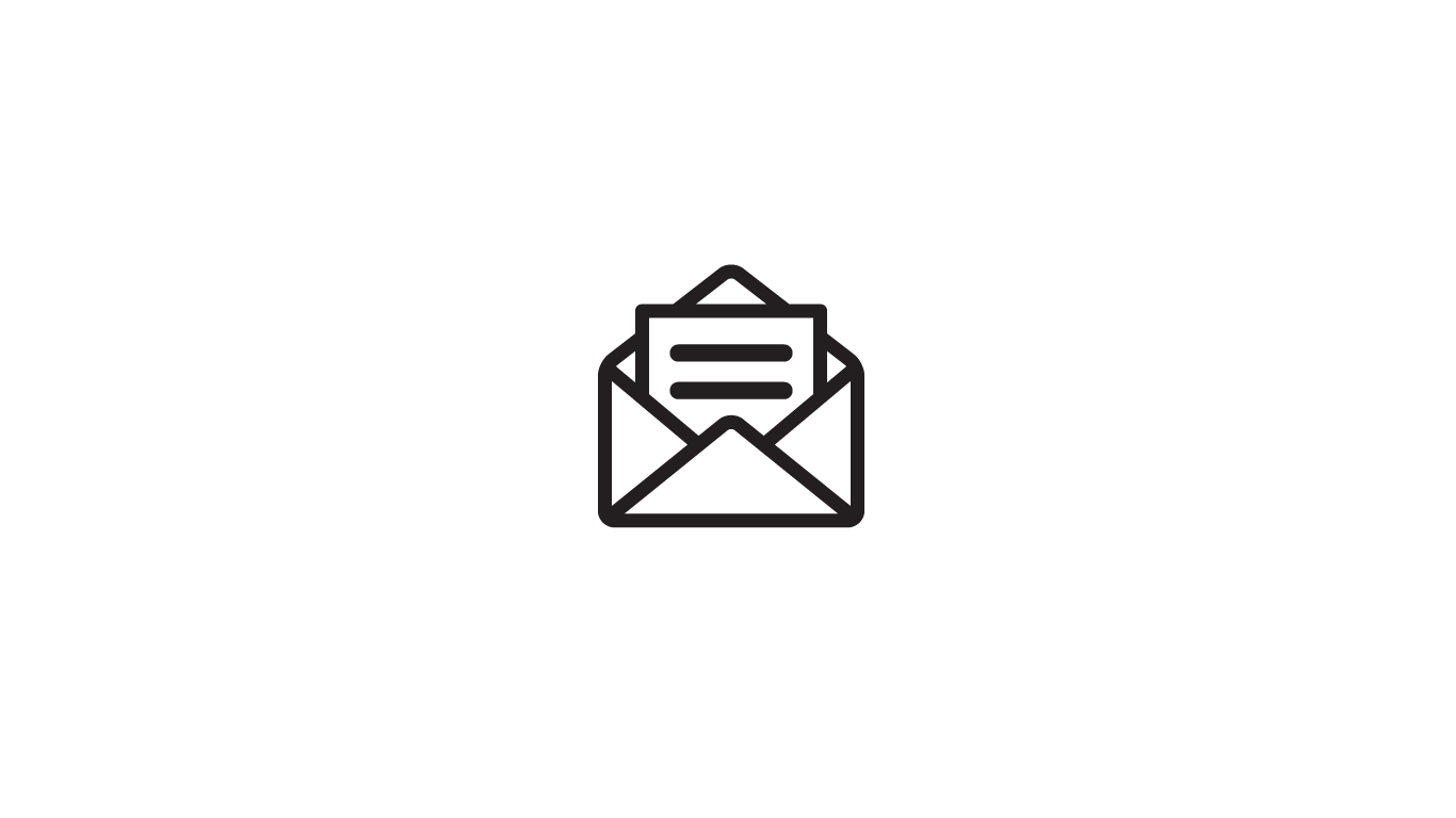 Icon with a paper sticking out of an envelope