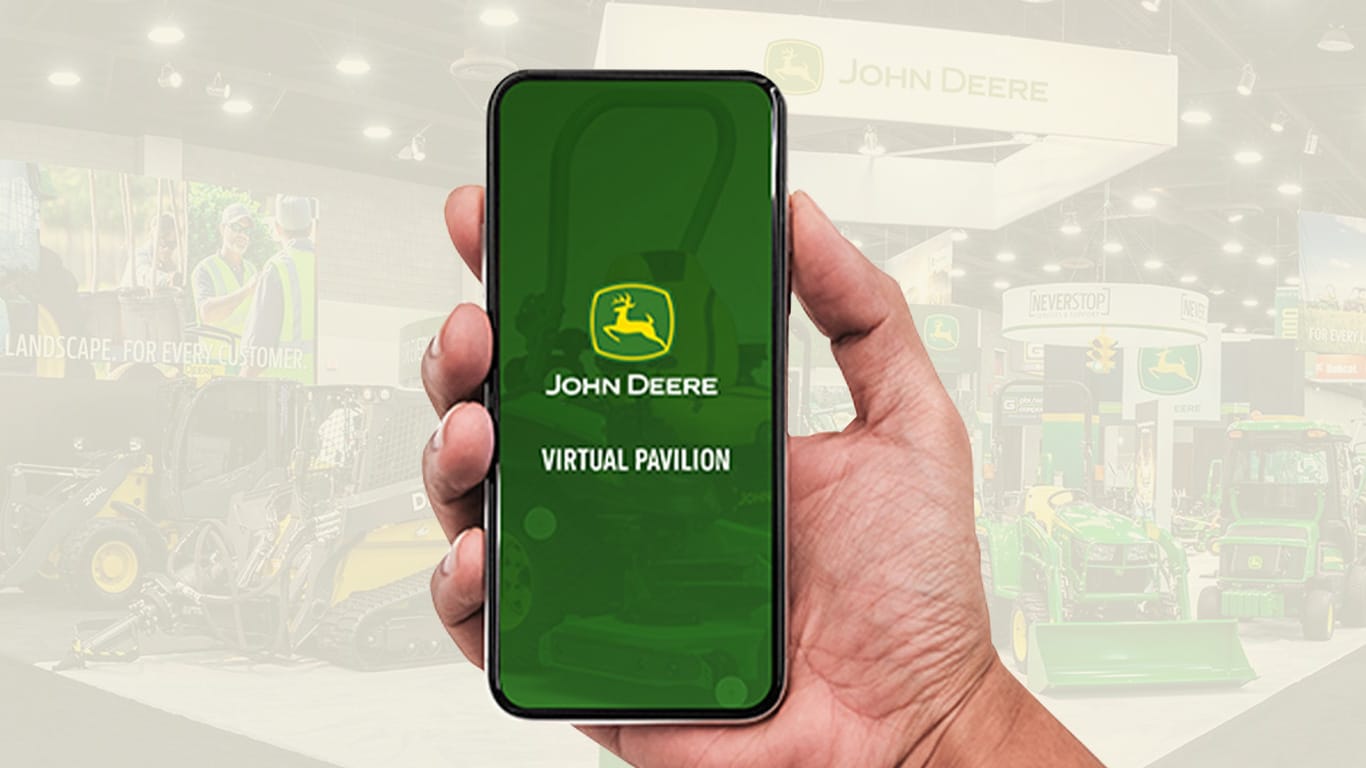 Phone pulled up to John Deere Virtual Pavilion