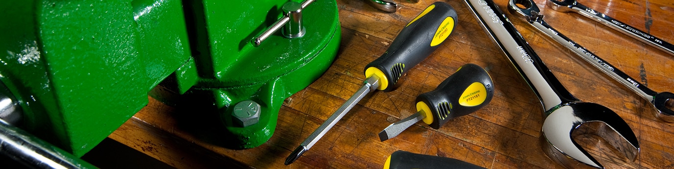 Tools spread out on a workbench