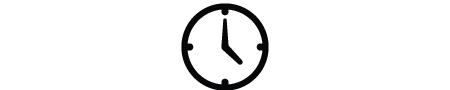 Simple line art illustration of a clock face