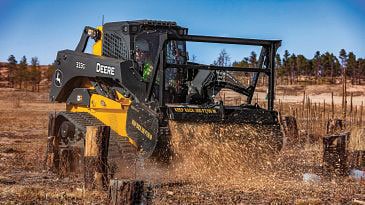 Mulching Head attachment on 333G Compact Track Loader