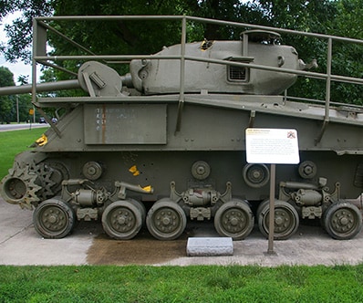 M4A3 Sherman Tank at the Rock Island Arsenal Memorial Park in Rock Island, IL