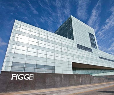 Outside of the Figge Art Museum in Davenport, IA.