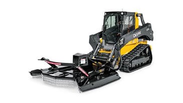 Rotary cutter attachment on 331G Compact Track Loader